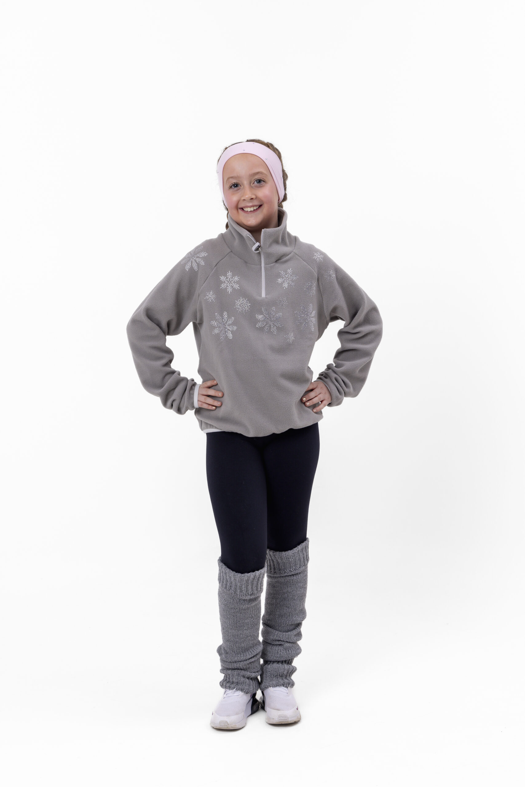 JiV fleece sweater snow in grey image