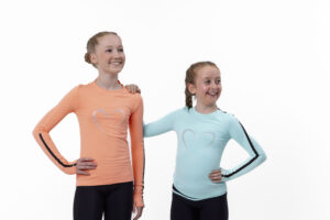 Performance Long Sleeve Top with Crystal Heart