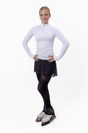 Lead 1/2 Zip Shirt - White (Ladies)